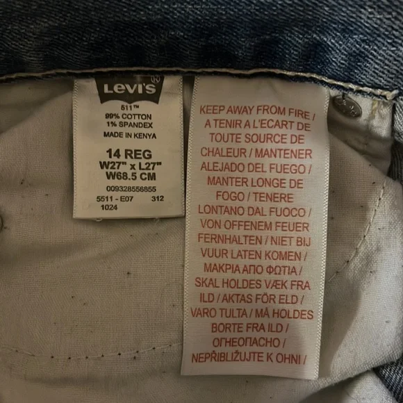 ๐ฅ๐ฅHost Pick๐ฅ๐ฅLevi 511 jeans 14 (27x27)- - Picture 5 of 6